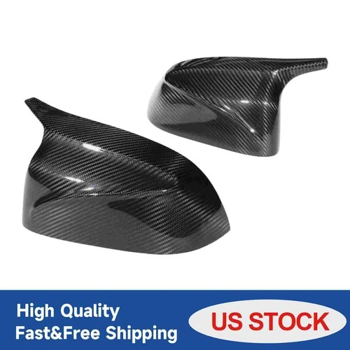 Real Carbon Fiber Mirror Cover Caps Shell Fits For BMW X3-X6 X7 G01-G03 G05 G06