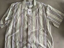 Carhartt WIP Folsey Striped Camp button down short sleeve Shirt medium 158 NEW