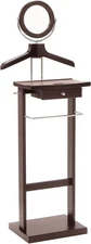 Wood Valet Stand With Wood Base, Dark Espresso - Free Shipping, US