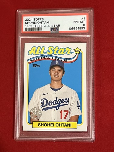 2024 Topps Shohei Ohtani #1 1989 Topps Baseball All-Stars PSA 8 - Picture 5 of 15