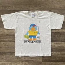 VTG 1986 Boundary Waters Duck Fishing Youth Jerzees Single Stitch T-shirt SZ M