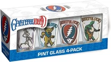 ICUP Grateful Dead Retro Pint Glass Set 4 Pack (terrapin, 16 oz, Drinkware 