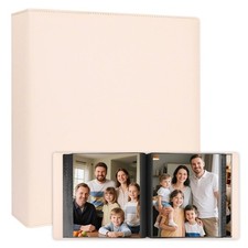 8x10 Photo Album 168 Pockets Holds 168 Photos, Large 168 Pockets, Beige
