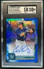 2022 Bowman Cal Raleigh Chrome Rookie Auto RC Blue Refractor #069/150 SGC 10/10