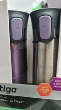 Contigo 2 pack  Travel Mug Pinnacle With AutoSeal 14 oz Purple/Stainless Steel