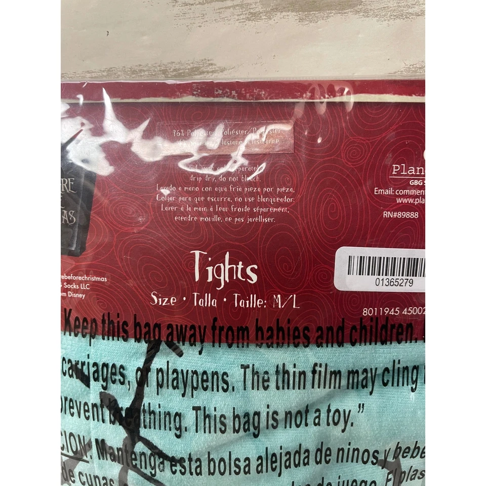 Medias Sally Disney Tim Burton Pesadilla antes de Navidad M/L Nuevas Foto 3 de 3