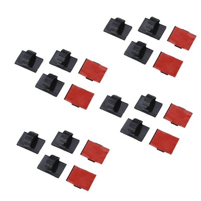 20 Pack Self-Adhesive Wire Tie Cable Clamp Clip Holder For Car Dash Camera B