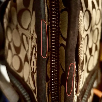Y2K Coach Signature Beaded Gallery Tote Bag. Originally Released