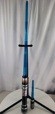 Hasbro Star Wars Lightsaber Obi-Wan Kenobi Light Telescoping Blue 2009 LFL FLAW