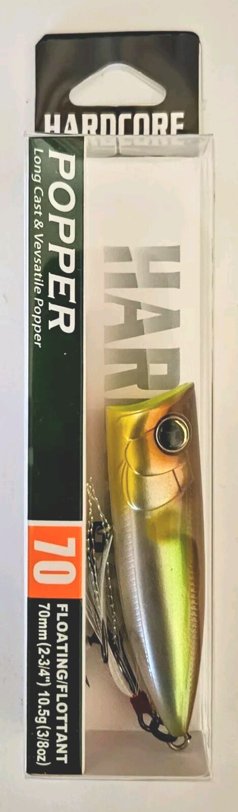 (Set of 2) Duel Hardcore Popper 70F Topwater Lures 3/8oz 2-3/4" Metallic Ght Ayu - Image 7