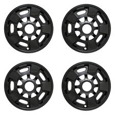 New Wheel Skins Fits 2011-2019 Chevrolet Silverado 2500 3500 HD Black Set Of 4