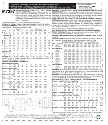 McCall 7297 Sz 8-24 Pajama Top Pants - Robe - Sleep Dress Gown Nightgown Pattern - Picture 6 of 6