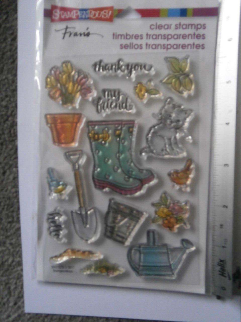 Stampendous Clear Stamps Acrylic Set Garden Boots eBay