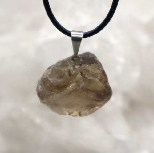 RAUCHQUARZ Anhänger Rohstein an Öse b5 RAUCHQUARZ Anhänger Rohstein an Öse b5