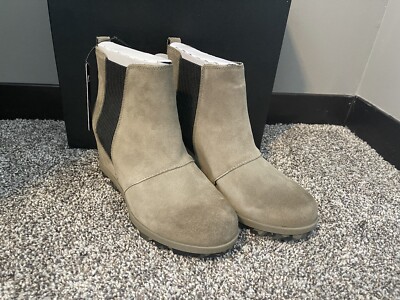 NEW Sorel Joan of Artic Wedge II Chelsea Bootie Size Sage