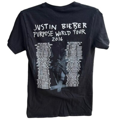 Justin Bieber Purpose World Tour Concert T-Shirt Size Small