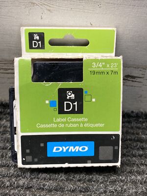 Dymo 3/4'' (18mm) Black on Clear Label Tape for LabelManager 420P LM420P, LM 420P
