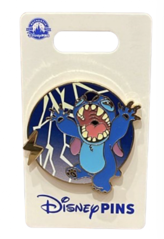 Disney Parks Stitch Lightning Pin New with Card | eBay