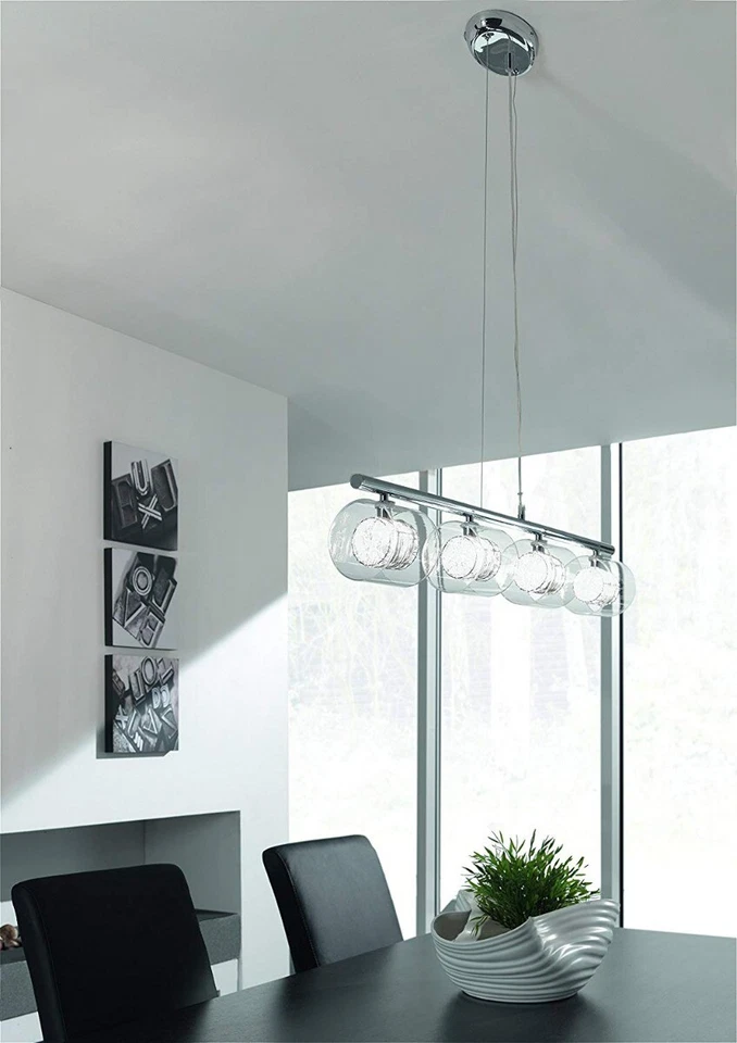 MASSIVE - Callas Lampadario Moderno, in Metallo, con 4 Cilindri in Vetro, Max... - Immagine 2 di 4