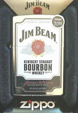 Jim Beam Kentucky Bourbon Zippo Lighter Chrome  49325/ #64