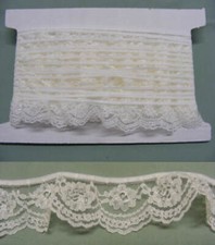 Gathered Cream Lace 5 metres 215 