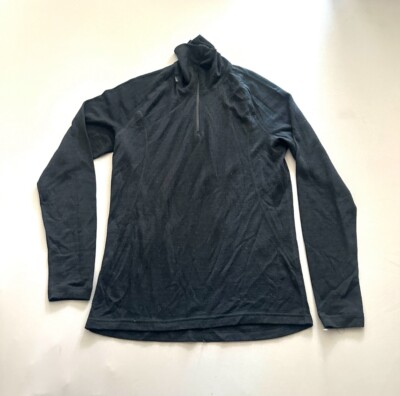 ULVANG Men's Jumper Size L High Neck 1/4 Zip Pullover Blue 100% Wool Preppy