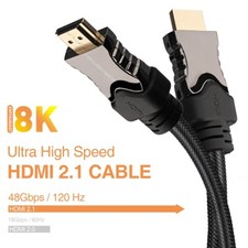 8K HDMI 2.1 Cable - 6FT - 48Gbps Ethernet Audio - Highest VRR/QMS for Gaming -US