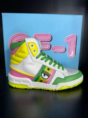 CHIARA FERRAGNI Damen Schuh Woman Größe EU 38 Weiß/Grün CF08