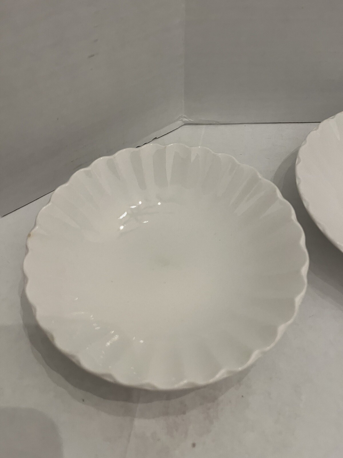 Set of 3 Vintage J&G Meakin Ironstone Scallop Edge Bowls 5.5" England