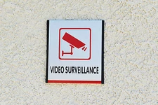 QCQK WT55 Reflective stickers Video Surveillance Aluminum Sign Made in USA