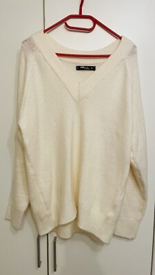 Damen Strickpullover Gr.S Pullover mit V-Ausschnitt Neu 