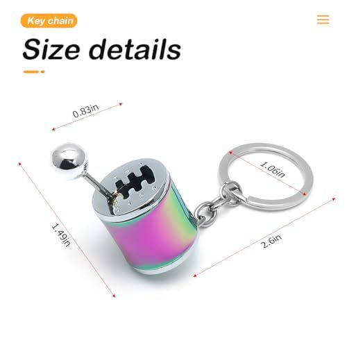 Gearbox Keychain, Six Speed Manual Transmission Stick Shift Multicolour - Picture 2 of 6