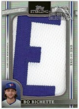Bo Bichette 2022 Topps Sterling Game-Used Jersey Letter Patch Card #JLP-BBO 1/1