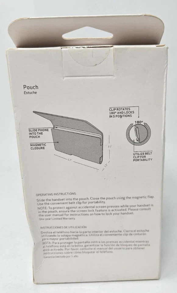 Verizon Universal Vegan Leather Pouch for Most Medium Smartphone w/ Belt Clip - Image 2 of 4