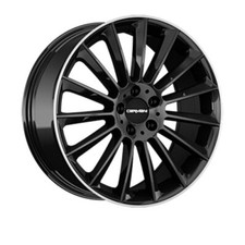 2x Carmani 17 Fritz 8,0x18 ET35 Black lip polish Alufelge