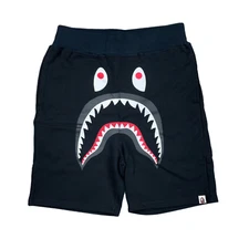 BAPE Shark Sweat Shorts Black | A Bathing Ape