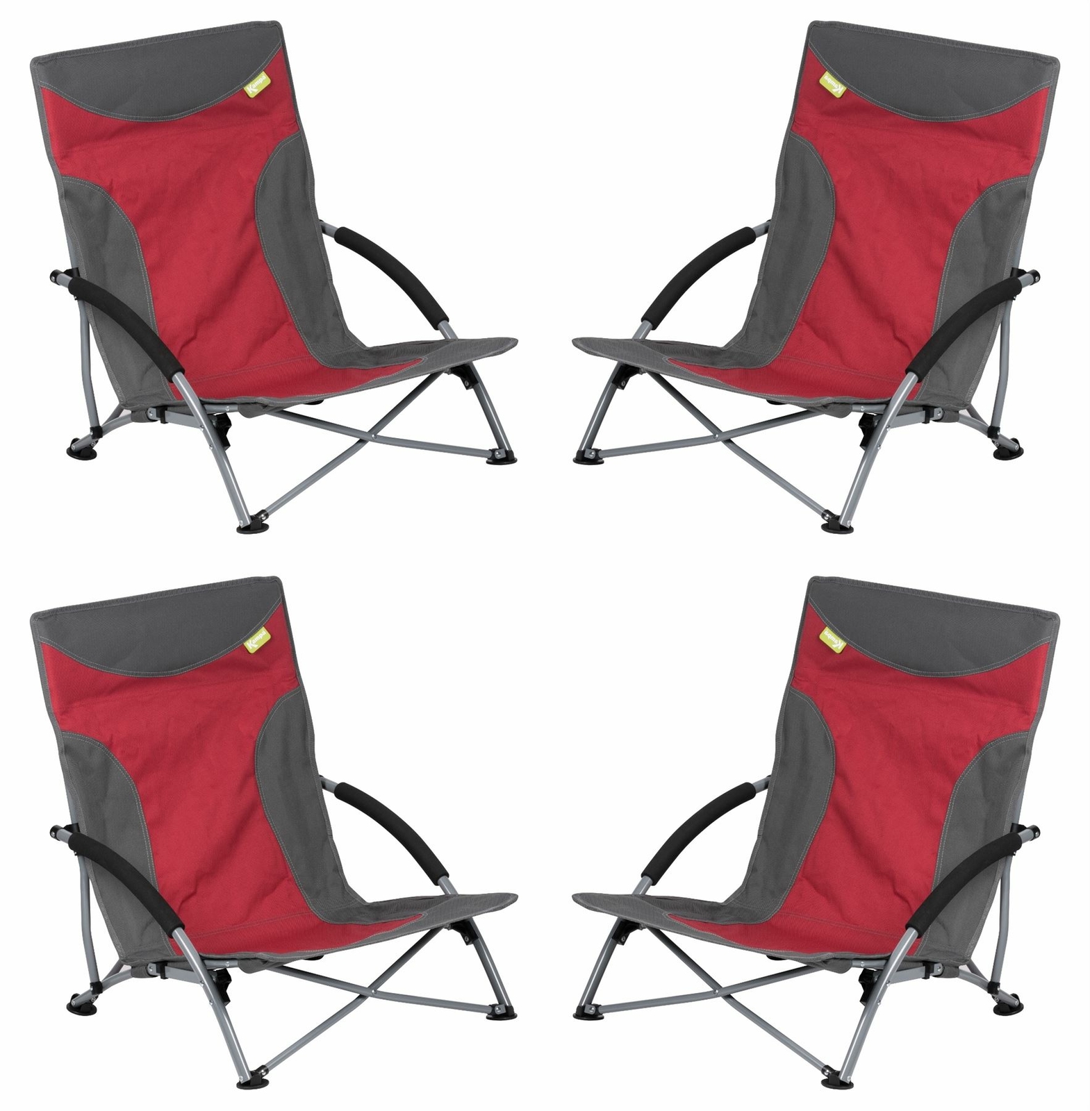 Kampa Sandy bajo Silla-rojo X 4 Kampa Sandy bajo Silla-rojo X 4
