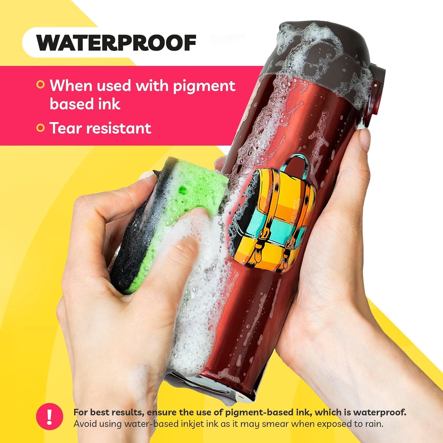 Clear Sticker Paper for Inkjet Printers - 20 Sheets, 8.5x11, Glossy,