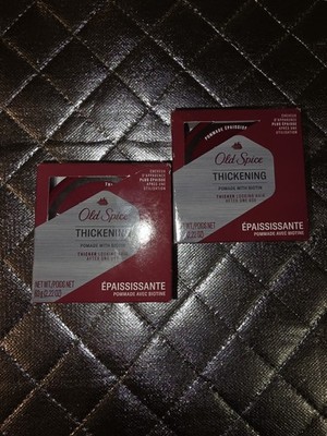 Old Spice THICKENING POMADE  Biotin Low Shine Manly Scent Thicker Fuller Hair 