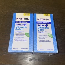 2x Natrol Relax Ultimate Calm 30 Caps Mood Stress 5-HTP L-Theanine 06/30/2026