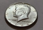 1964 Kennedy Half Dollar • Strong Luster 90% Silver • Circulated • As Shown X109