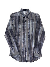 Emporio Armani Men s Button Up Shirt Long Sleeve Striped Pattern - Size Small