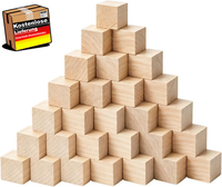30 StüCk HolzwüRfel 5Cm Natur HolzklöTze 50 X 50 X 50Mm HolzblöCke Zum Basteln Q