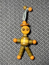 Vintage Antique Bakelite Tykie Toys Crib Toy Beaded Doll 1940 s