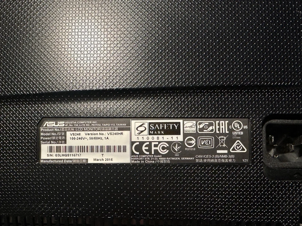 Asus VS248HR 24 Zoll LED Gaming Monitor (90LME3301Q02231C) - Bild 4 von 4