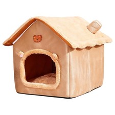 Cat Bed Indoor Cats Cave Washable Warm with Removable Cushion