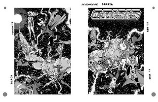 George Perez Crisis On Infinite Earths #1 Full Cover Rare Large Production Art