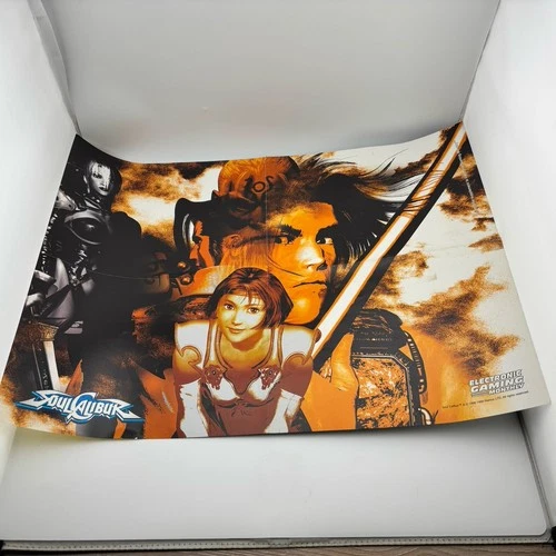 Vintage Double Sided EGM Namco “Soul Calibur” 20x15 Retro Video Game Poster - product listing photo