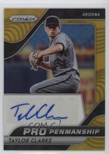2020 Panini Prizm Pro Penmanship Gold 10/10 Taylor Clarke #PP-TC Auto 03xg