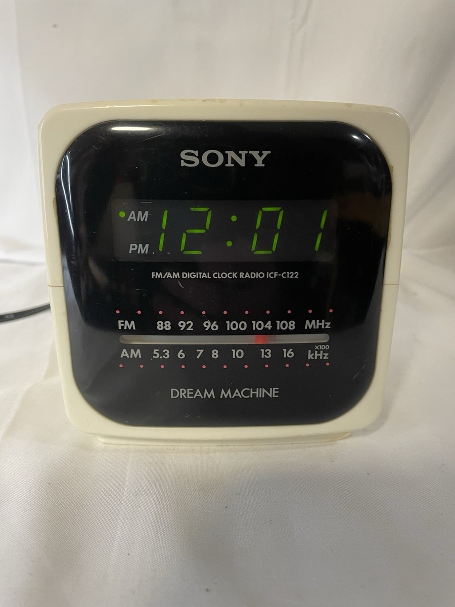 SONY　dream machine icf-c122 クロックラジオ Sony ICF-C122 Dream Machine AM/FM Digital Clock Radio White Cube